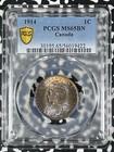 1914 Canada Large Cent Pcgs Ms65bn Lot g036 Gem Bu 