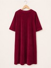 Vintage Vanity Fair Burgundy Velour Front Zip Lounger House Dress Size Large
