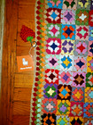 Nwt Alpaca Knitted Granny Square Flower Blanket Throw Afghan 68    X 53   