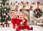 Christmas Fireplace White Brick Bear Tree Photo Backdrop 7x5ft Studio Props