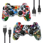 Wireless Bluetooth Controller Gamepad For Ps 3 With Upgraded Joysticks 2-pack