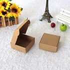 Black White Kraft Paper Box Handmade Soap Packing Box Product Packaging 8x8x4cm