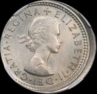 1963 Great Britain 6 Pence Broadstruck Ngc Ms64 Mint Error Coin 6d Elizabeth Ii