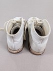 Vintage Edwards Shoes For Children White Leather Baby Shoes High Top Lace Up