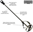 Edward Tools Paint And Mud Mixer For Drill - Mixes 1 To 3 Gallons - 15 Silver