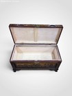 Vintage Chinese Carved Camphor Wood Chest Trunk Koi Fish Blanket Box 27x13x14 