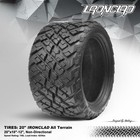 4x Golf Cart 12  Black Slotted Steel Wheels And 20  Ironclad All-terrian Tires