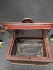 Antique Heavy Cast Iron Banker Strong Box Safe  Stagecoach Railroad Wells Fargo 