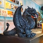 Gothic-themed Dark Dragon Statue Figurine 16 7   Long Majestic Dragon Medieva   