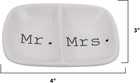     Ceramic 2 Section Mr    Mrs  Dish