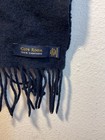 Club Room Scarf Mens Navy Blue 100  Cashmere Winter Soft Fringed Classic Warm