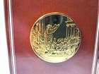 1977 Raphael s Angel 2 Coin Gold Plated 925 S  Silver Medal Set Franklin Mint
