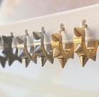 Spike Hoop Earrings  Gold  Silver  Or Black 