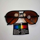 Nwt Vintage Black Aviator Sunglasses Blue Filter Uv400 True Lens
