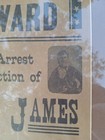 Jesse James Antique Wanted Poster  500 Reward St Louis Railroad