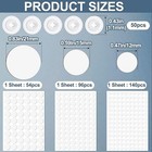 290pcs Self-adhesive Screw Hole Sticker   50pcs Plastic Screw Hole Caps  White