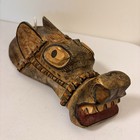 Wood Hand Carved Mask Native Animals  Wall Decor
