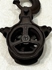 Antique Cast Iron Farm Hay Trolley Pulley Industrial Rustic Primitive Farmhouse