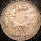 Lebanon 1933 - 25 Piastres ghirsha -  680 Silver Km 7