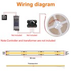 24v Cob Led Light Strip Waterproof Ip68 480leds m Flexible Room Boat Party Decor
