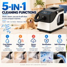 6 Gal 5-in-1 Steam Carpet Upholstery Cleaner Hot Water Extractor Wet Dry Vacuum