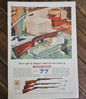 1957 Winchester Models 77 63 62 61   22 Rifles Original 8 x11  Print Ad