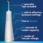 Waterpik Cordless Pulse Rechargeable Water Flosser Usb Wf-20cd010 With 2 Tips