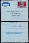 Burma Cover 1961 Prepaid Air Letter Union 50p Rangoon To London Z3282