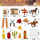 60 Pcs Westworld Cowboys Cutouts Bulletin Board Decorations Cactus Desert Horse
