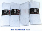 12 Pairs Big Mens Shoe 12-15 Cotton Crew Athletic Socks  Usa Made  Free Ship