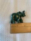 Figurine  Elephant  Green  Hand-carved Malachite Mcm Collectible  Stone Figure