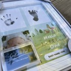 New Moon   Stars Baby Print 8  X 10  Picture Frame Hand Foot Prints Ink Pad