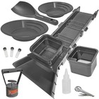 Sluice Box Gold Panning Kit Portable Prospecting With 2 Classifier Sifting Pans