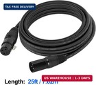 25ft Dmx Cable  4 Pack 7 62m Dmx Light Cables Dmx Wires  3-pin Xlr Male To Femal