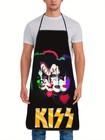 Kiss Band Rock And Roll  Polyester  Kitchen Apron  2