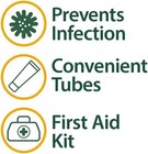 Globe  3 Pack 1oz Triple Antibiotic Ointment  First Aid Ointment For Minor Scrat