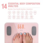 Smart Bmi Body Fat Scale Digital Wireless Weight Analyzer Pink 400 Lbs