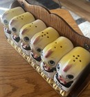 Vtg Spice Rack With Chickens Japan Kitschy Kitchen Spice Shakers - Minor Flaws