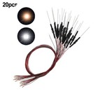 20pcs Prewired For Smd Led 0402 Warm White Light Emitting Diode 12v Wired Leads