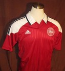 Dansk Boldspil-union 20th Anniversary Mens Soccer Jersey  Adidas  Size L  Euc