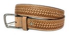 Men s Heavy Duty Basket Weave Western Casual Or Work Leather Belt 