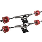 Longboard Trucks wheels bearings Silver 7 0   Bigfoot 76mm Cruisers Red