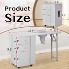 Foldable Manicure Table Nail Desk Station With Electric Dust Collector   Drawers