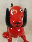 Vintage Greek Kouvalias Wooden Child s Pull Toy Red Dog Great Condition 