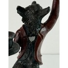 Iron Fox Butler Candlestick Holder Painted Hunting Lodge Whimsical Decor Heavy