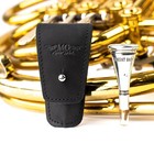French Horn Mouthpiece Holder Made Of Genuine Pouch Single  Black
