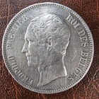 Belgium 5 Francs Silver Coin 1853 Marriage Of Duke Brabant