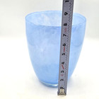 Art Glass Hand Blown Sky Blue Vase Vintage