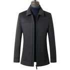 Men Wool Jacket Warm Down Lining Jacket Casual Lapel Collar Business Wool Jacket