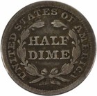 1849 6 Liberty Seated Silver Half Dime Fs-301 Vf Uncertified  135